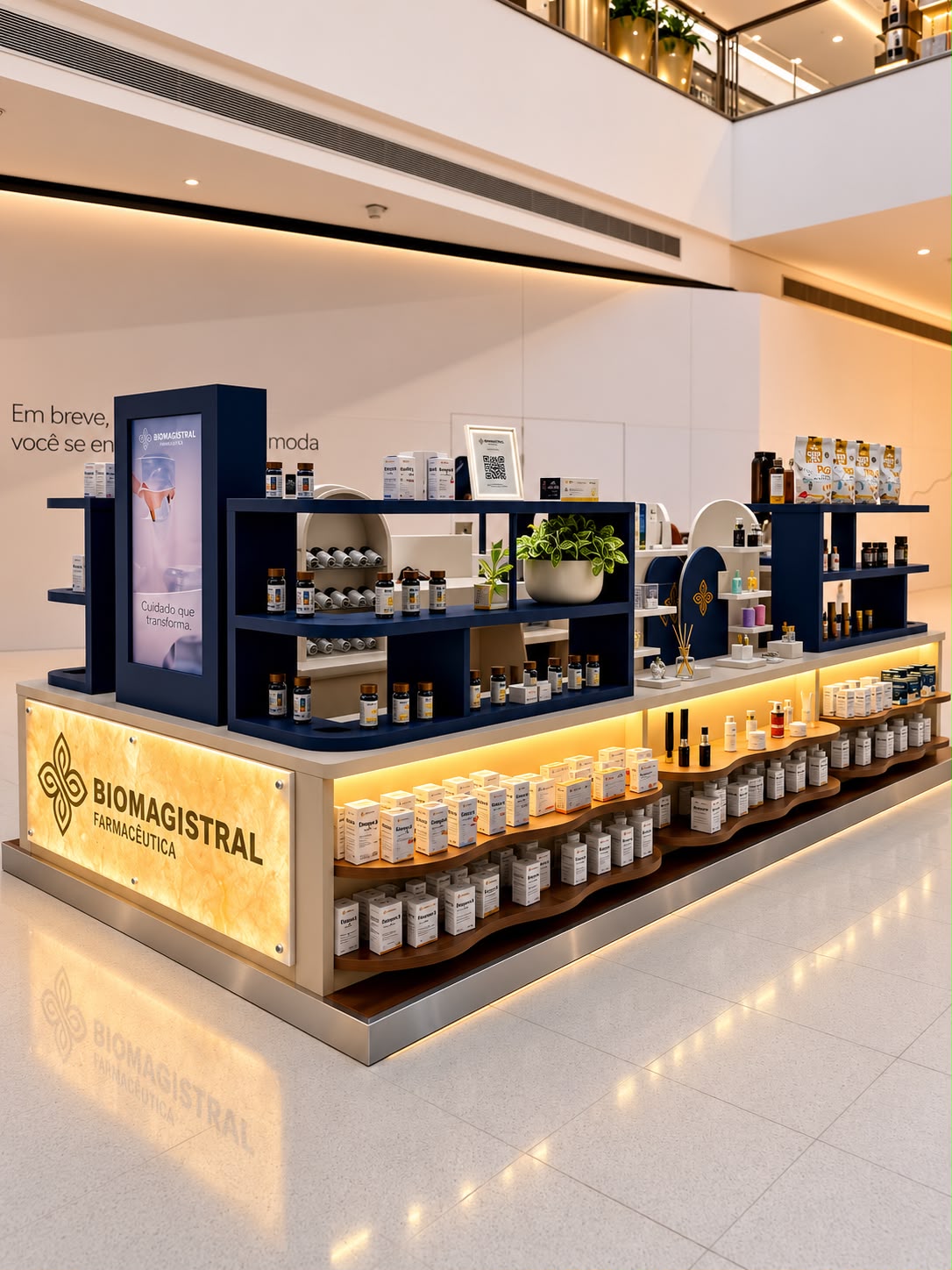 Quiosque Biomagistral completo montado em shopping